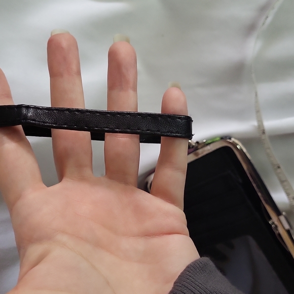 Straw mosaic chevron weave print wallet wrist strap 3 x 5.5" new - Picture 5 of 15